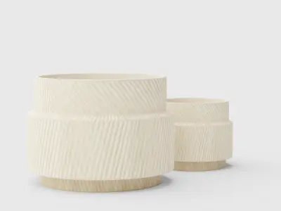 Asher Ceramic Planters 3D model