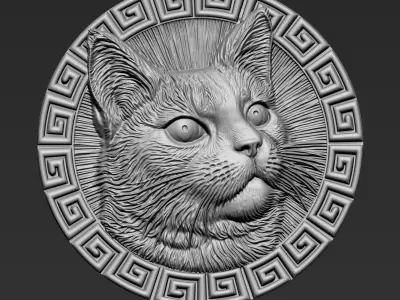 Cat Head A60 3D print model