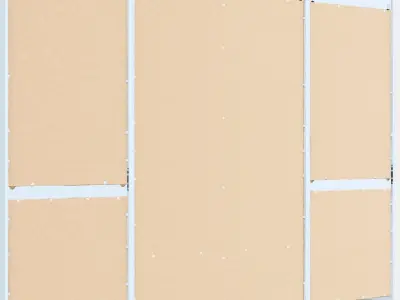 HAUGA Wardrobe combination Low-poly 3D model