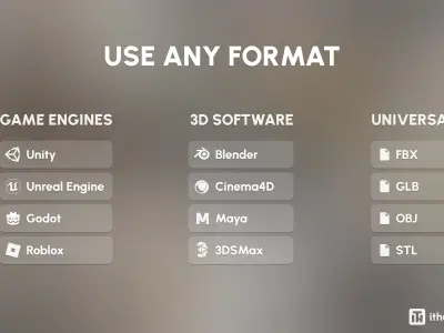 Interior Realistic Low-poly 3D model
