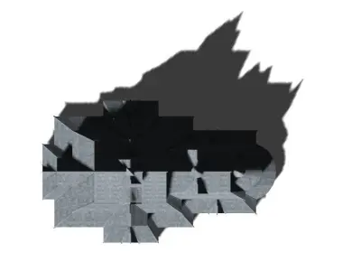 Low-poly medieval church Stavkirke Free low-poly 3D model