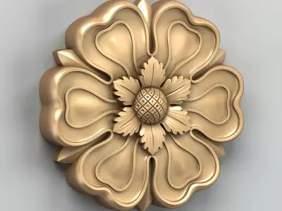 Round rosette 029 3D model