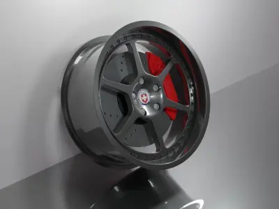 HRE Performance rim  Low-poly 3D model