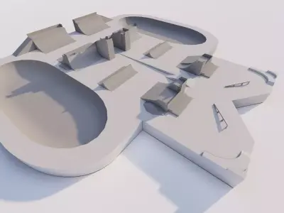 Skatepark-Skate Park PACK 3D model order