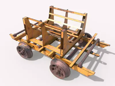 Empty Oil Tank Railcar 3D model