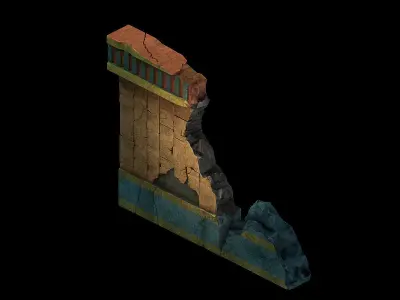 Stone Funeral Place - Wall 21 3D model