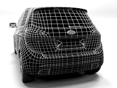 KIA VENGA LOWPOLY Low-poly 3D model