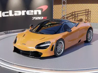 McLaren 720s 3d model Low-poly 3D model