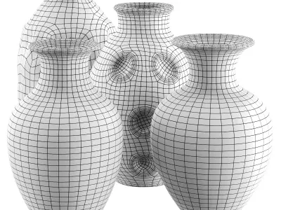 Vase decor Low-poly 3D model 21