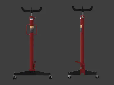 Transmission Pneumatic Jack Low-poly 3D model