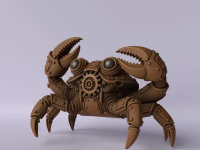 Steamcrab Steampunk Crab Sculpture 3D print model