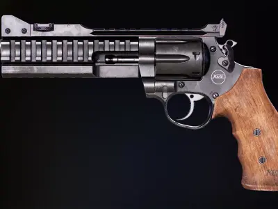 Korth Super Sport STX and Compensator Low-poly 3D model