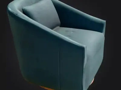 Swivel Elegance Chair Low-poly 3D model