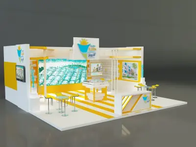  Booth Exhibition Stand a162a 3D model