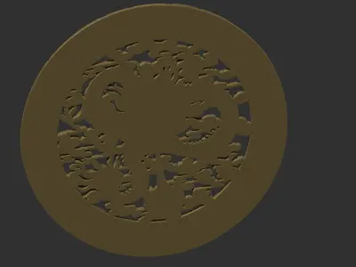 dragon golden 3D print model get