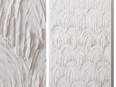 Abstract plaster painting 3D model