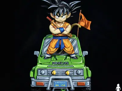 Goku Car Cover Book - STL File For 3DPrinting Saraban Studio 3D print model