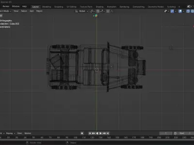 Scrap metal Vehicle Low-poly 3D model