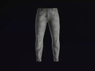 Black Jeans Low-poly 3D model