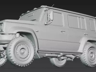 Suzuki Jimny Custom Retro Style Offroad SUV 4x4 3D print model