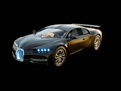 Bugatti Chiron Black 3D model