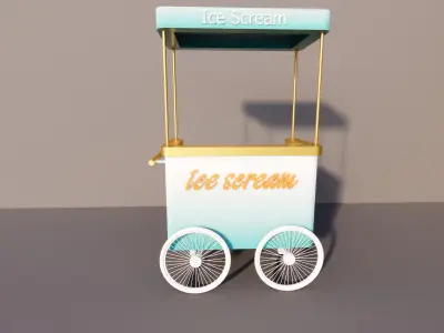 Ice Scream cart 3D model