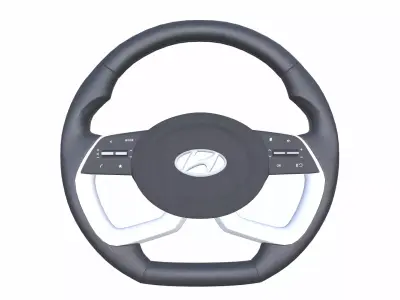 Car Steering Wheel Low-poly 3D model