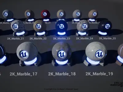 Optimized Marble World Aligned Materials 3D model