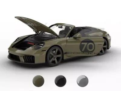 Porsche 911 Spirit 70 2025 HQ 3d model 3D model