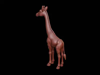 Giraffe Animal Sculpture 3D print model