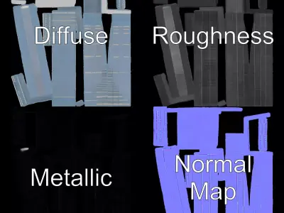 Sleek Glass Skyscraper model pack Low-poly 3D model buy