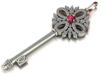 Pendant Keys with diamonds and other 3D print model