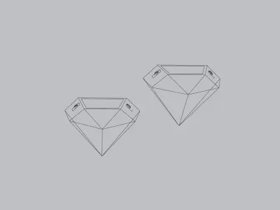 Geometric Ceramic Hanging Planters 3D model