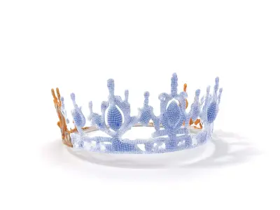 Elegant Jewel Crown model pack Low-poly 3D model