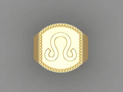 Leo Ring Version 2 For Print STL 3D print model