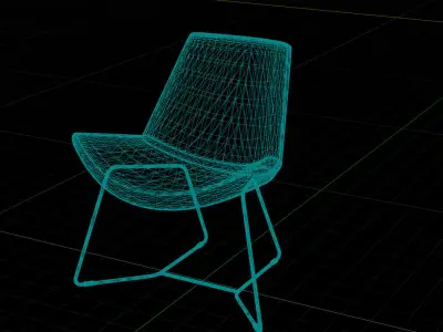 PlusHalle Lotus Chair UE4 Low-poly 3D model