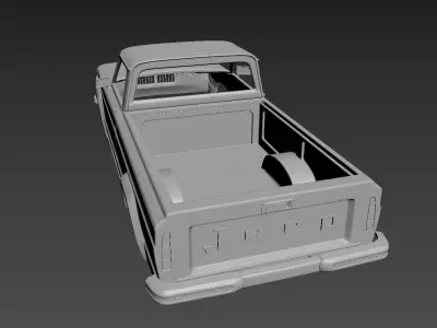 Jeep J10 1963 Body For Print 3D print model
