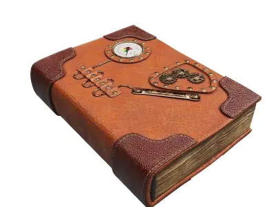 Steampunk Book Low-poly 3D model
