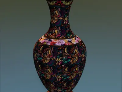 Medieval Flower Vase 2 Low-poly 3D model
