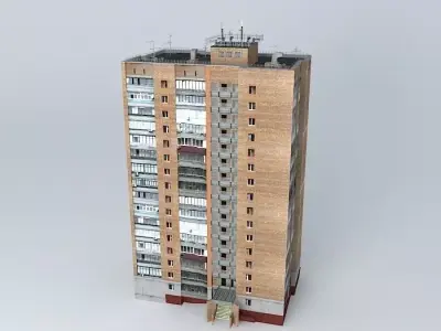 Residential building on country 27 Free 3D model