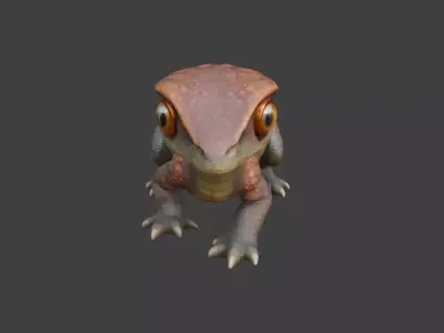 Hatchling Stoneback Lizard Low-poly 3D model