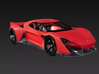 Sport Car 3D Model Series 4 3D print model