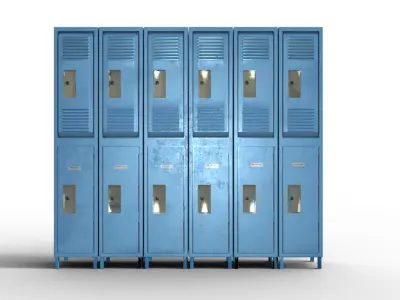 Locker Room  Low-poly 3D model