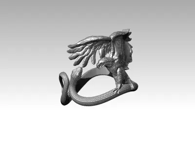 ring snake eagle high detailed 3D print model