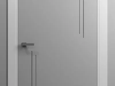 Set of 7 fashionable carved interior doors 3D model