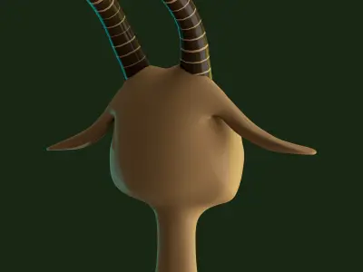 Stylized  Deer NoRig Low-poly 3D model