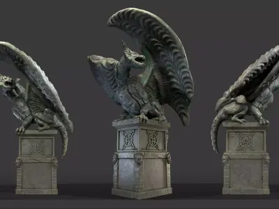 Dragon Statue  3D print model purchase