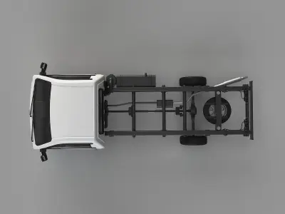 Kia k2500 truck Low-poly 3D model