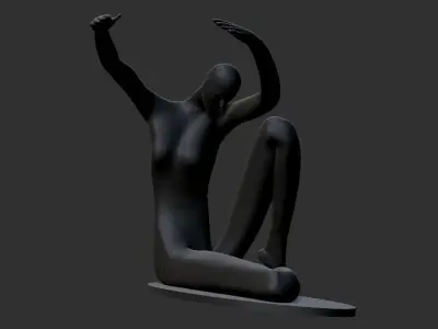 Sculpture Table Lamps holding ball 3D print model