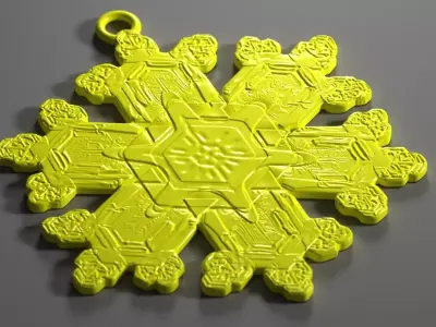 Snowflake Coaster or Christmas Ornament 3D print model